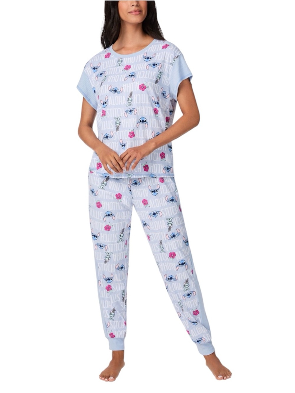 Disney Character Women’s 2 Piece Pajama Set/Lilo & Stitch